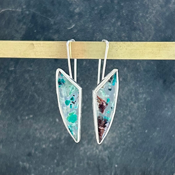 Chalcedony Confetti Earrings by Kate Wells Crooked River Jewelry