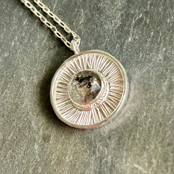 Herkimer Diamond Sterling Silver Necklace by Kate Wells Crooked River  Jewelry