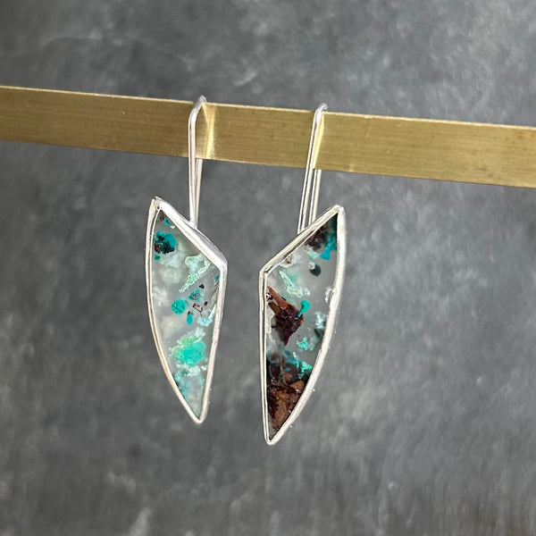 Chalcedony Confetti Earrings by Kate Wells Crooked River Jewelry