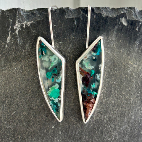 Chalcedony Confetti Earrings by Kate Wells Crooked River Jewelry