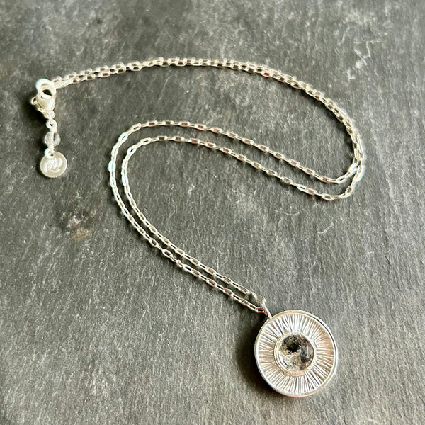 Herkimer Diamond Sterling Silver Necklace by Kate Wells Crooked River  Jewelry