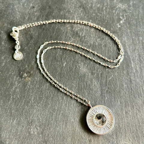 Herkimer Diamond Sterling Silver Necklace by Kate Wells Crooked River  Jewelry