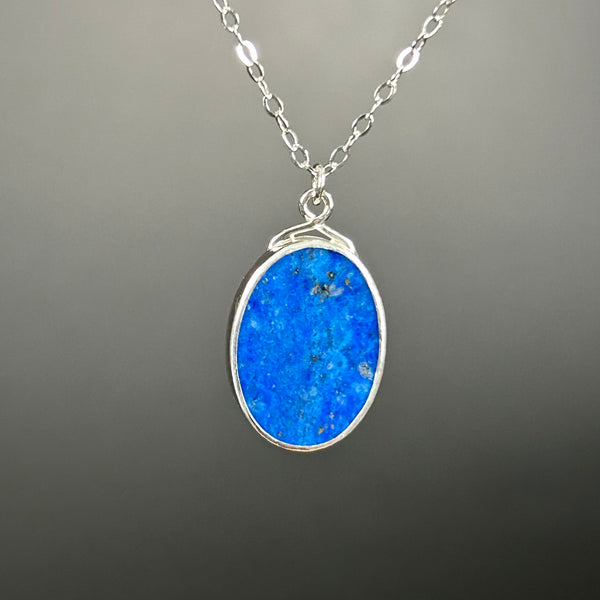 Lapis, Sterling Silver Necklace by Kate Wells Crooked River Jewelry