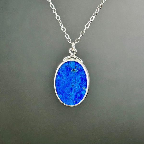 Lapis, Sterling Silver Necklace by Kate Wells Crooked River Jewelry