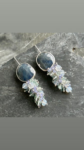 Sapphire Tassel Earrings by Kate Wells Crooked River Jewelry