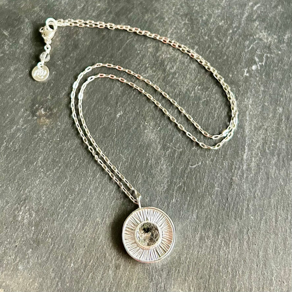Herkimer Diamond Sterling Silver Necklace by Kate Wells Crooked River  Jewelry