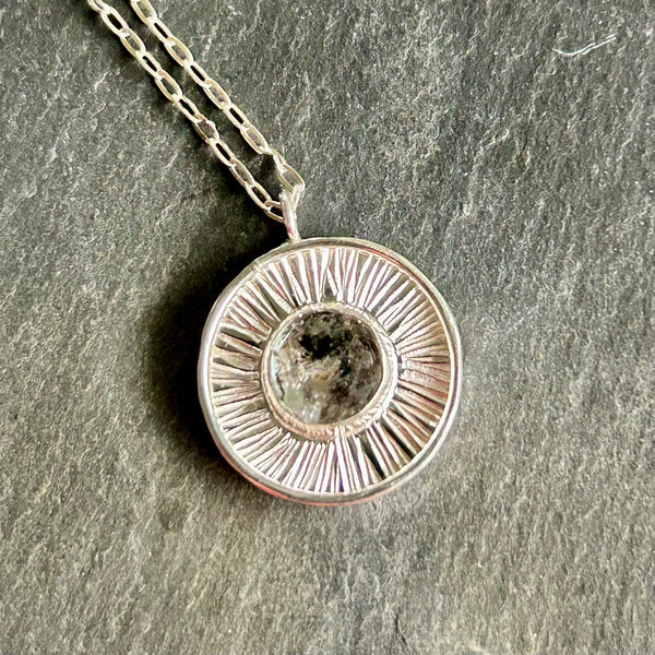 Herkimer Diamond Sterling Silver Necklace by Kate Wells Crooked River  Jewelry