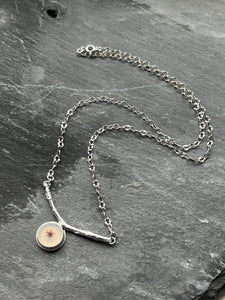 Dendritic Agate Fine Silver Branch Necklace by Kate Wells Crooked River Jewelry