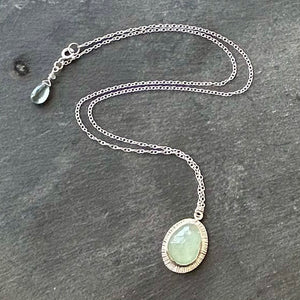 Aquamarine, Sterling Silver Necklace by Kate Wells Crooked River Jewelry