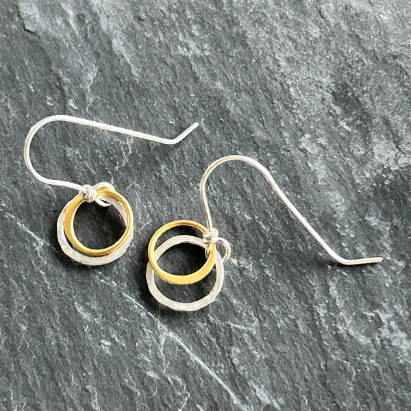Sterling Silver, 14k Gold Fill Earrings by Kate Wells Crooked River Jewelry