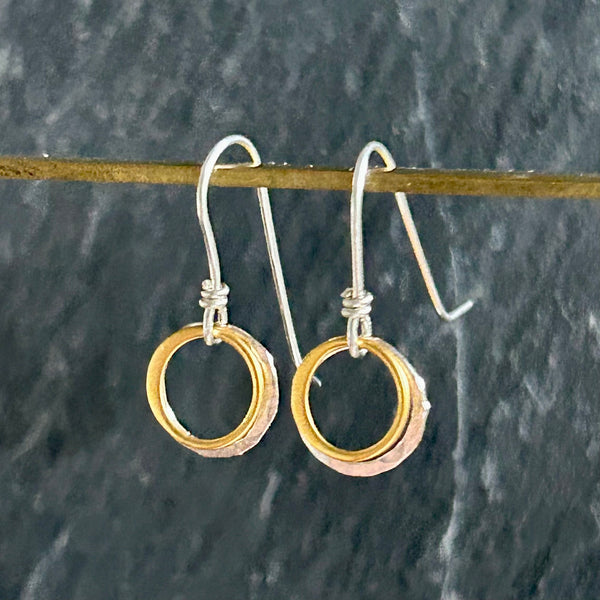 Sterling Silver, 14k Gold Fill Earrings by Kate Wells Crooked River Jewelry