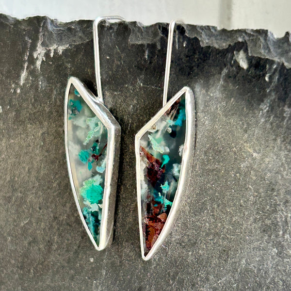 Chalcedony Confetti Earrings by Kate Wells Crooked River Jewelry
