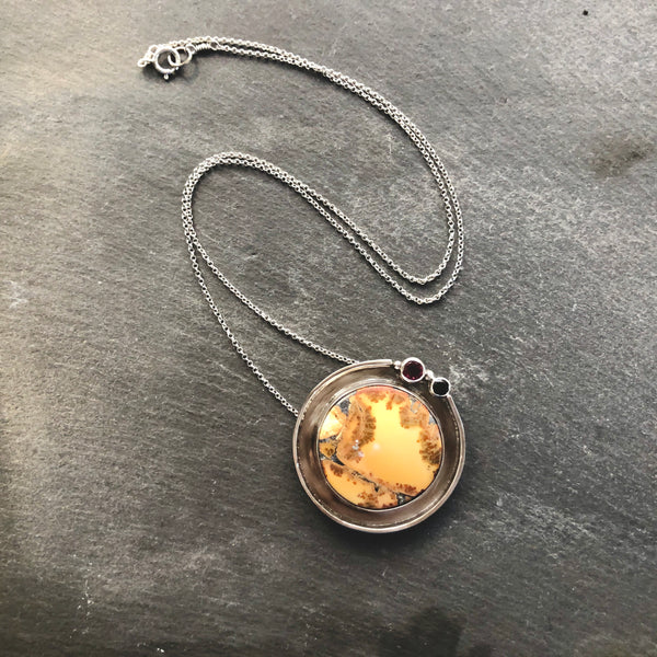 Maligano Jasper Sterling Silver Necklace by Kate Wells Crooked River Jewelry